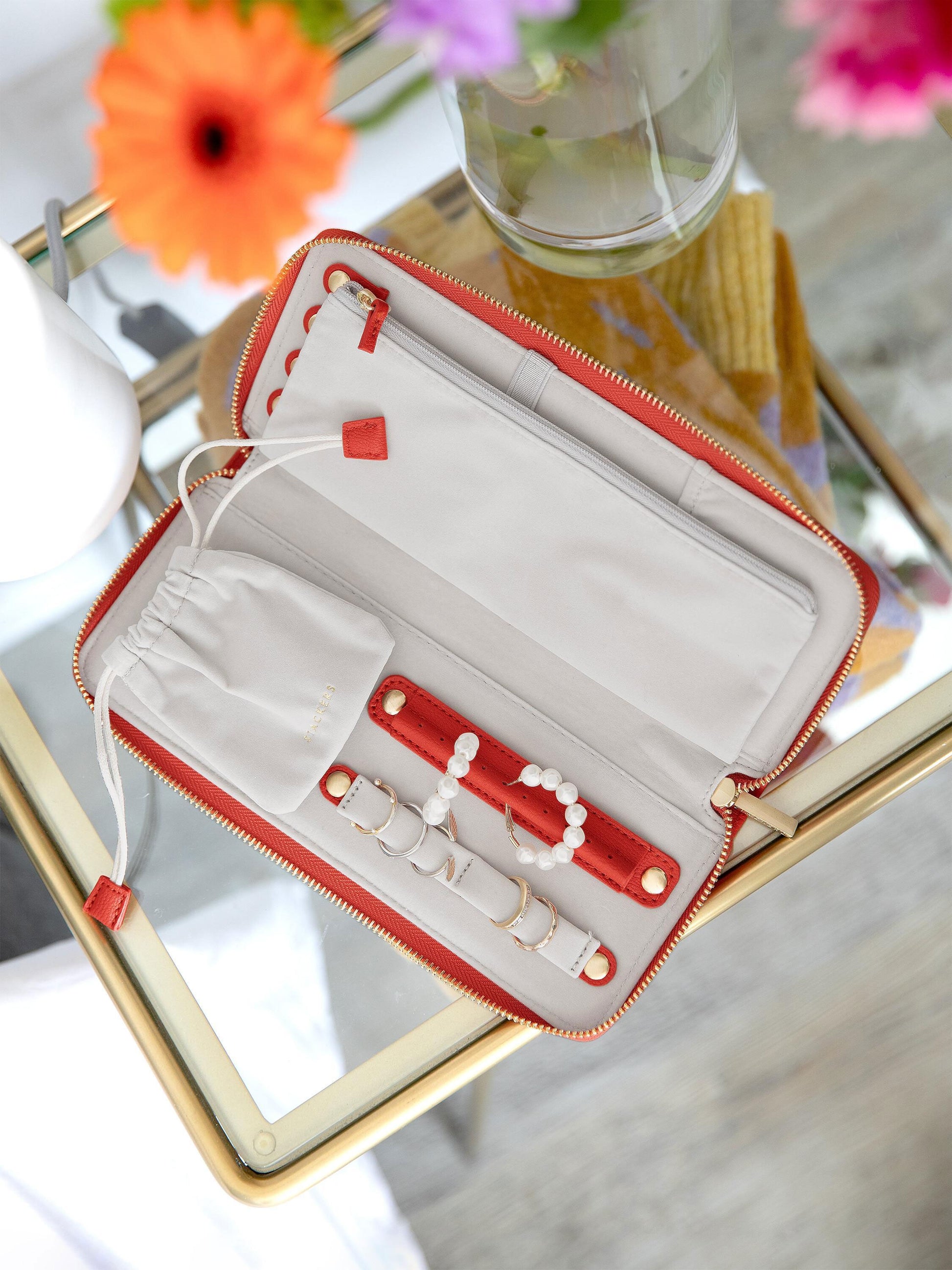 Jewellery Wallet in Red