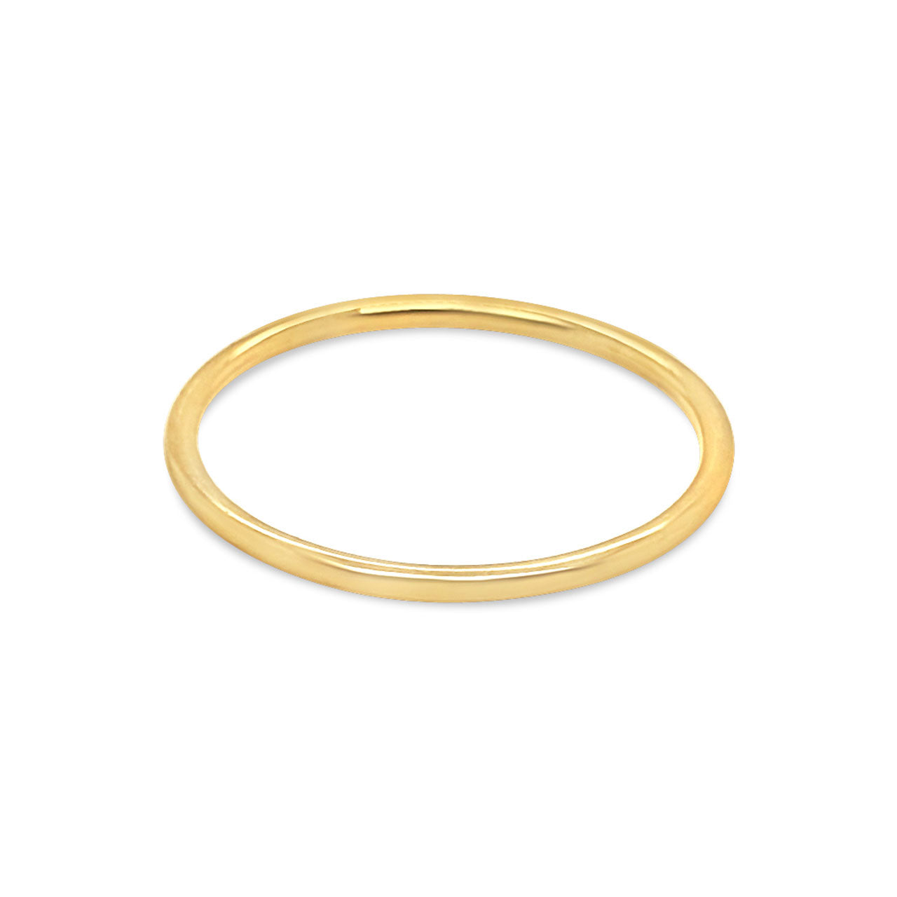9k Yellow Gold 1.2mm Plain Band Ring - Size P