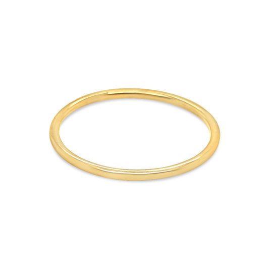 9k Yellow Gold 1.2mm Plain Band Ring - Size P