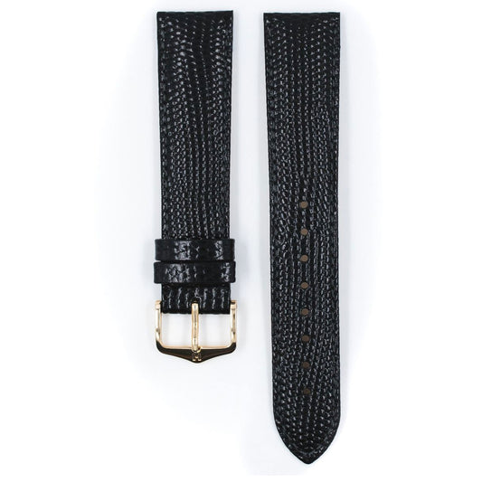 Rainbow - 18mm Black Leather Watch Strap