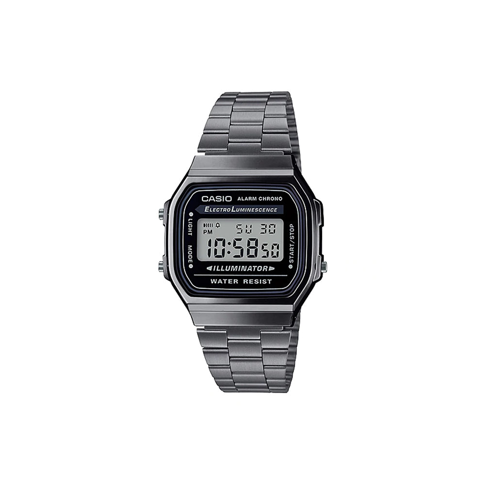 Casio Classic Vintage Gun Metal Digital Watch - A168WGG-1A