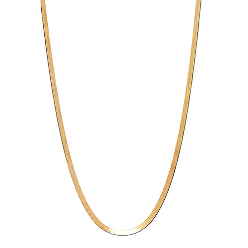 Herringbone Yellow Gold Necklace