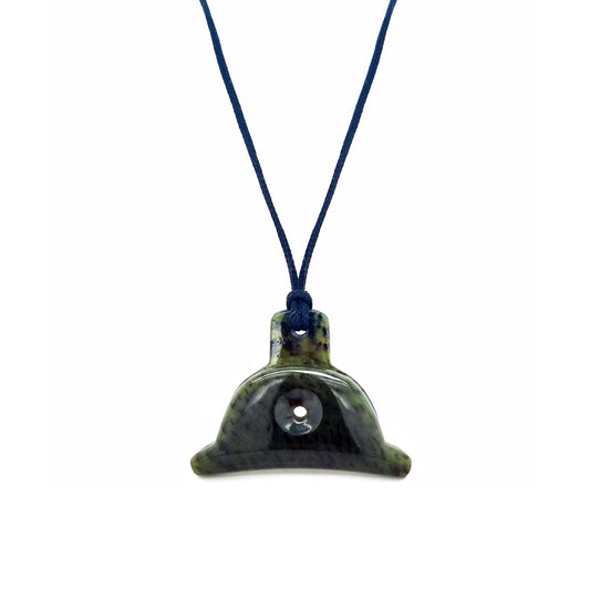 West Coast Hand Carved Greenstone Whistle Pendant