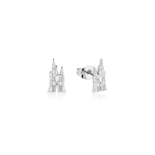 Disney - Sterling Silver Cinderella Castle Stud Earrings