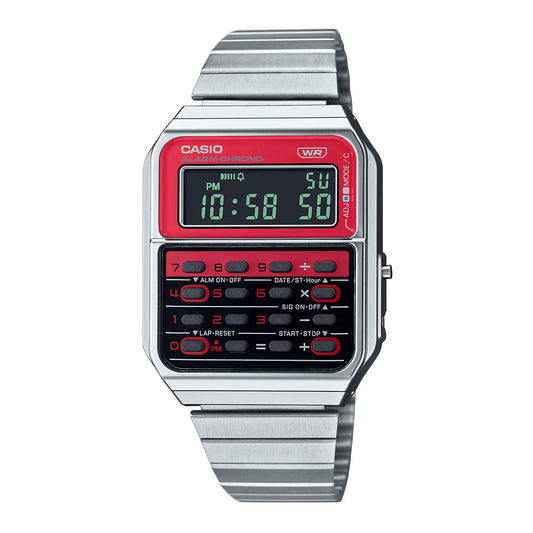 Casio Vintage Databank Calculator Silver Watch - CA500WE-4B