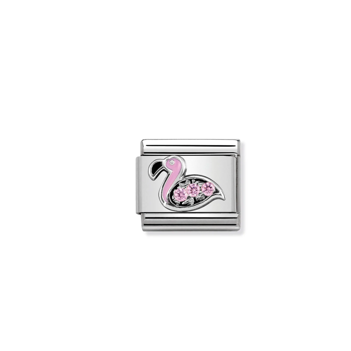 Composable Classic Link 330304/31 Flamingo With CZ In 925 Silver