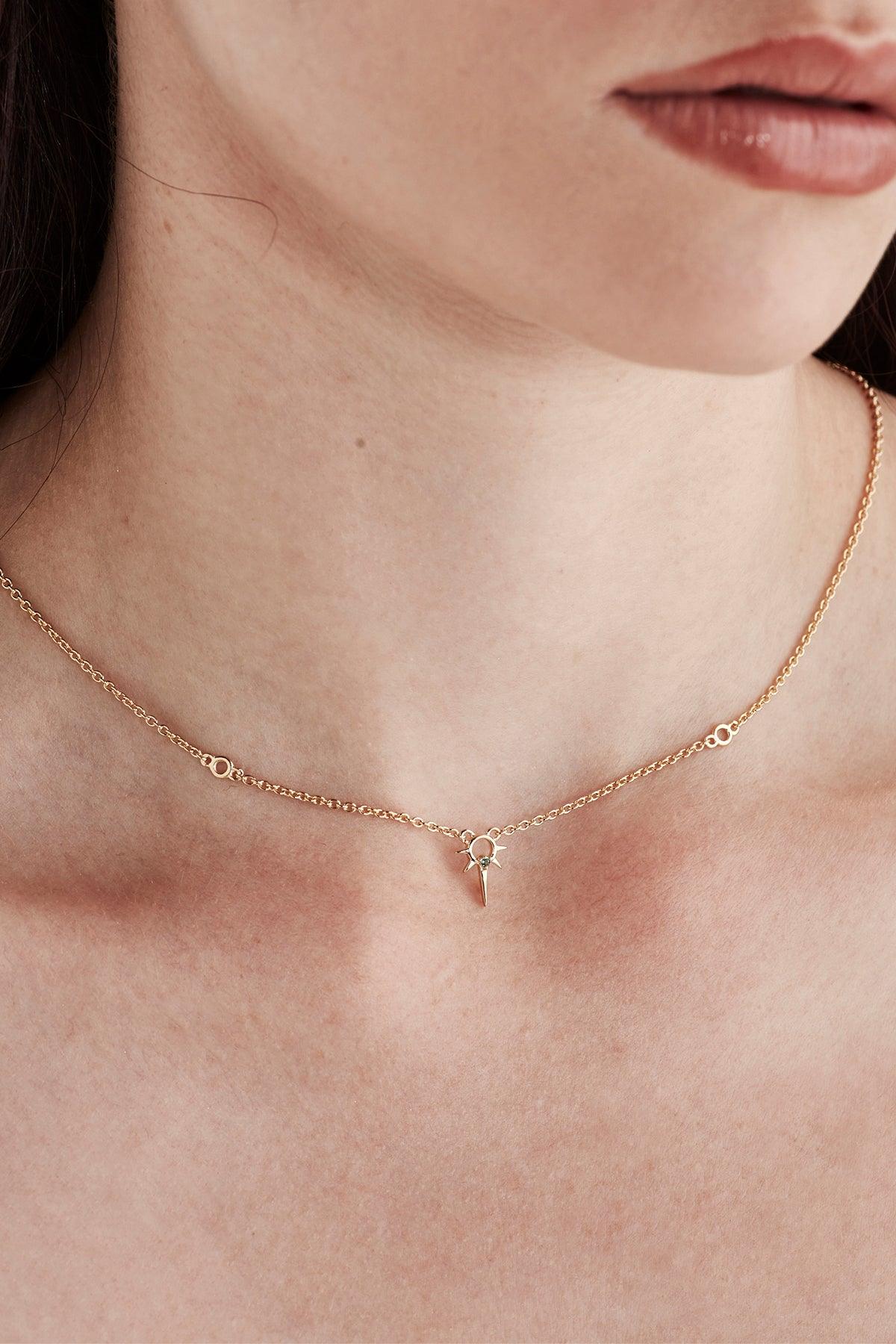 Micro Spike Necklace - Gold Plated - Jamies Jewellers