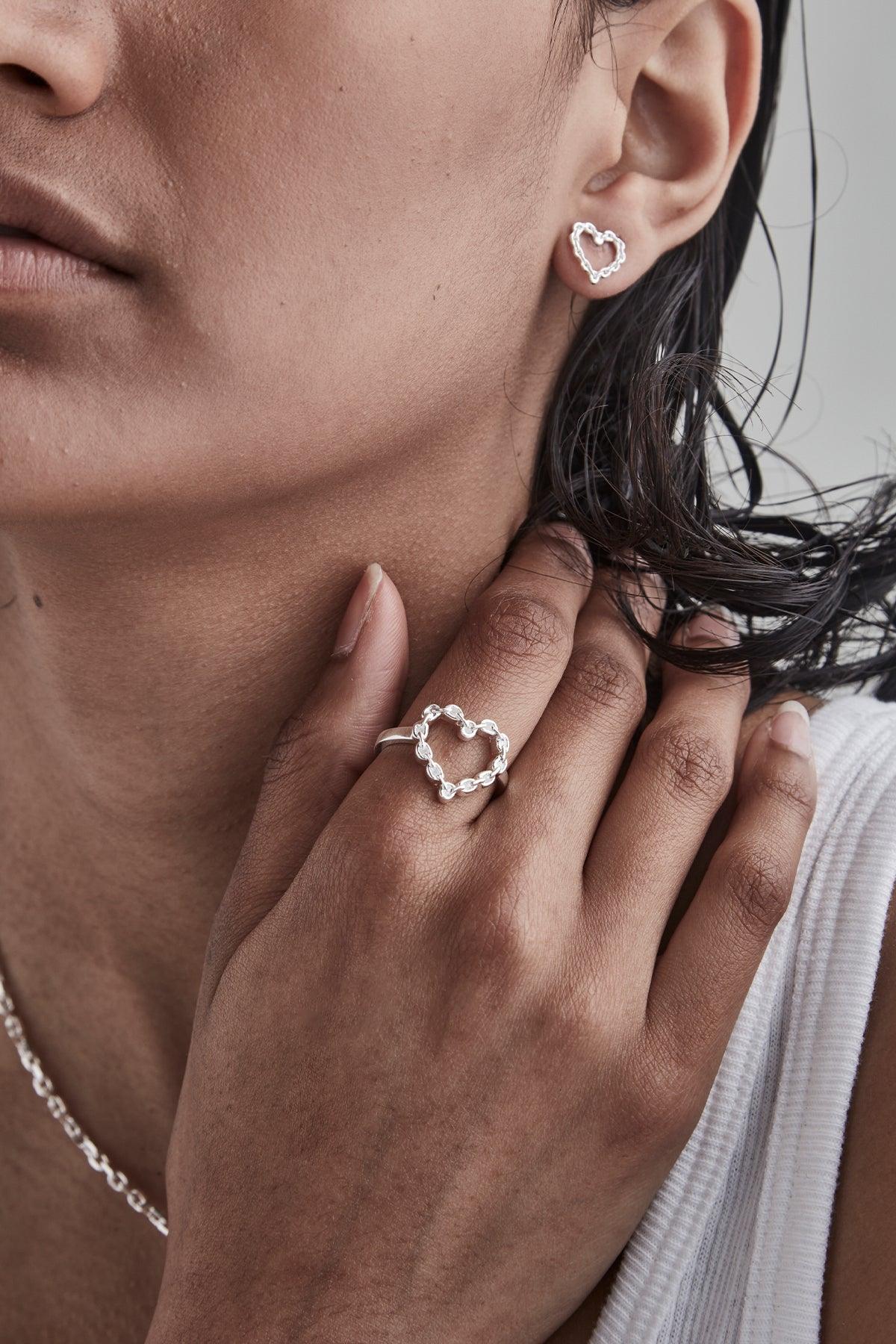 Chain Heart Ring - Jamies Jewellers