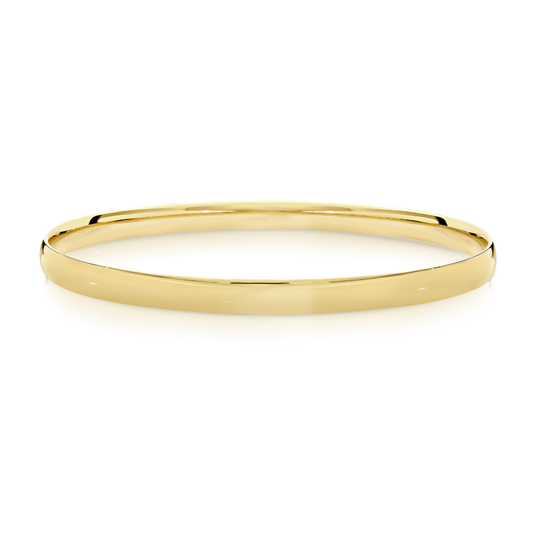 9k Yellow Gold 4.5mm Wide Golf Bangle