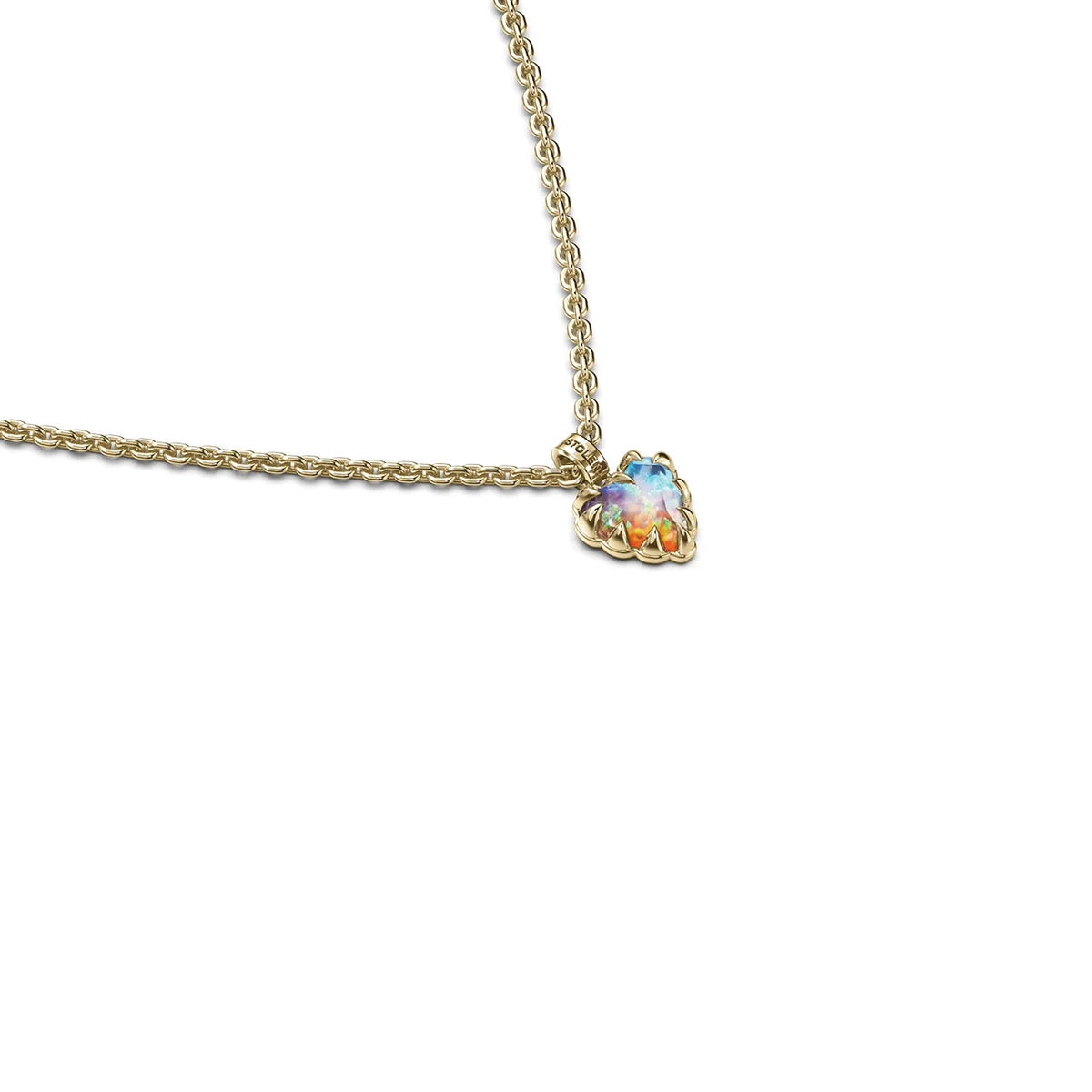 Mini Love Claw Necklace Bello Opal - 18K Gold Plated