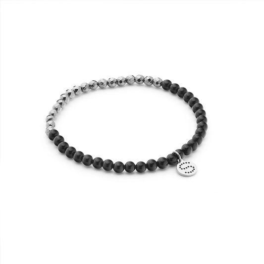 Party At The Front / Bracelet / Black Onyx + Silver
