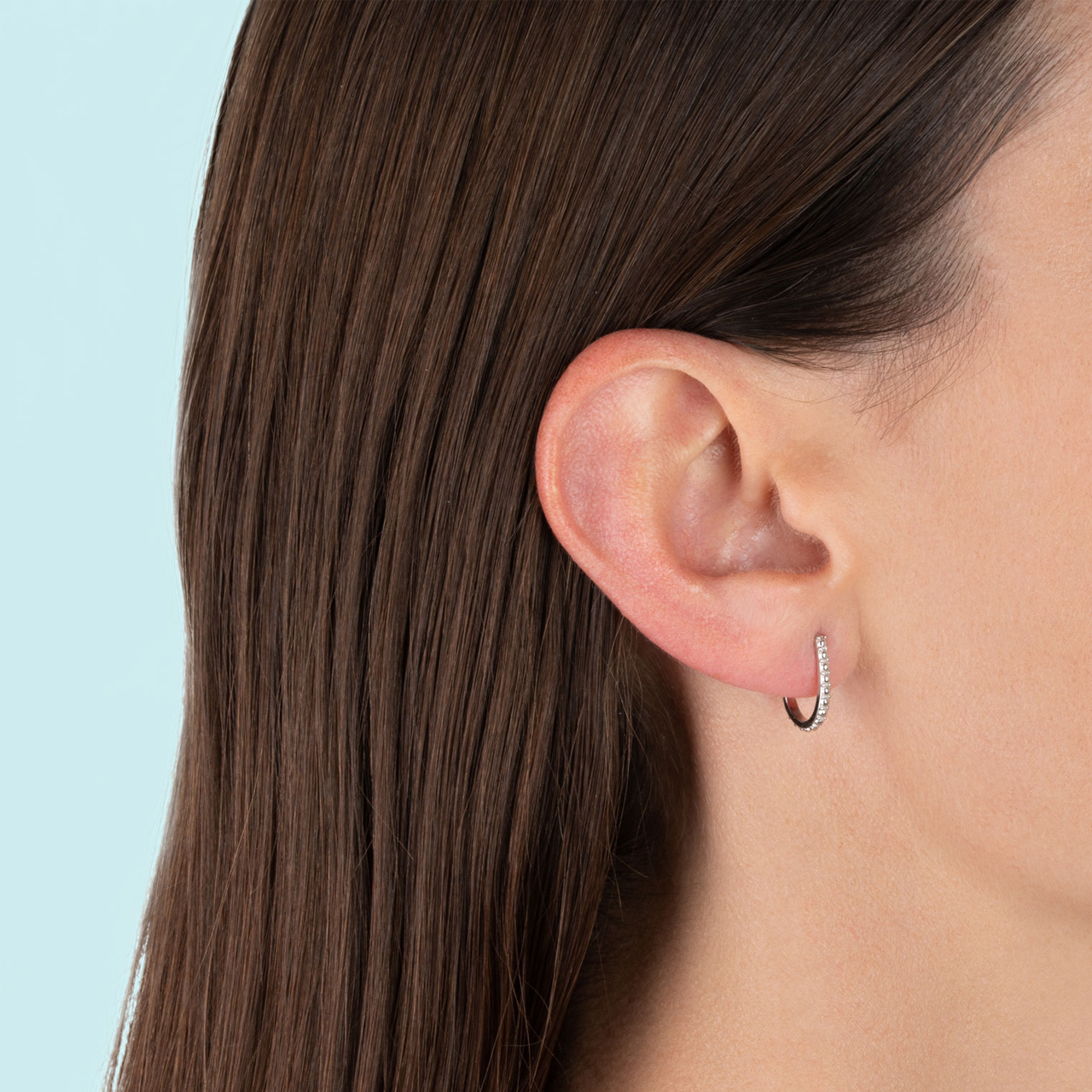 Sterling Silver Rockysteady Droplet Hooplets