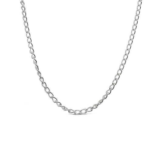45cm Sterling Silver LC80 Long Curb Chain