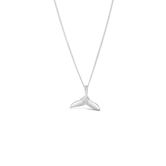 Sterling Silver Medium Whale Tail Pendant