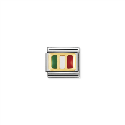 Composable Classic Link 030234/21 Italy Flag in 18k Gold