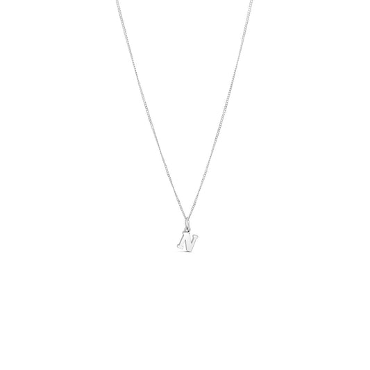 Sterling Silver Letter N Pendant