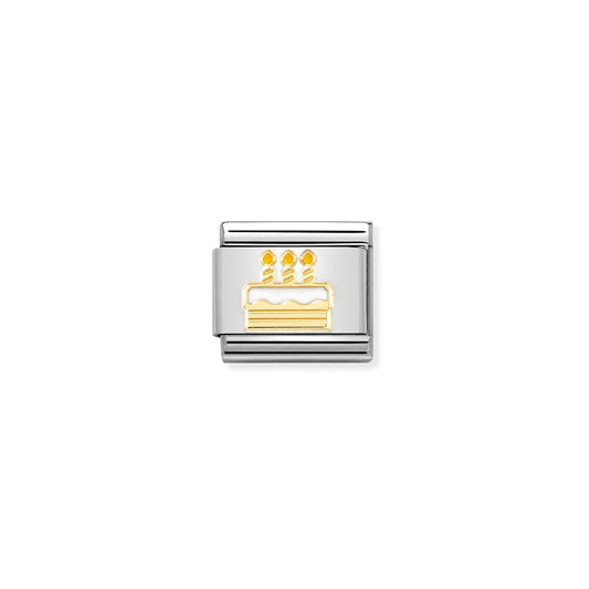 Composable Classic Link 030272/71 Birthday Cake In 18K Gold & Enamel