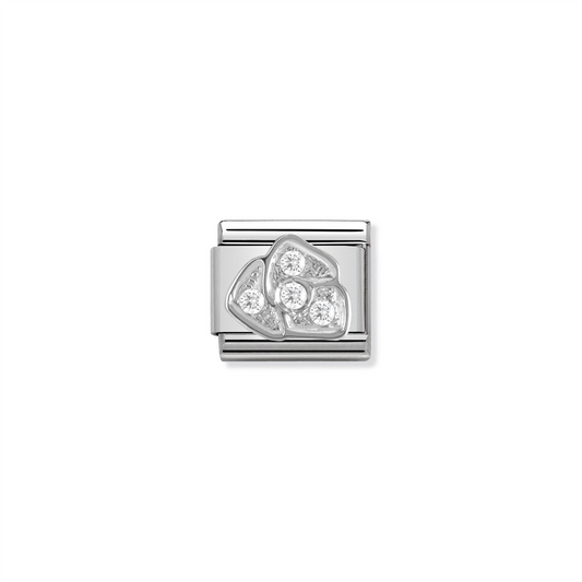 Composable Classic Link 330304/05 Rose in Silver & Stones