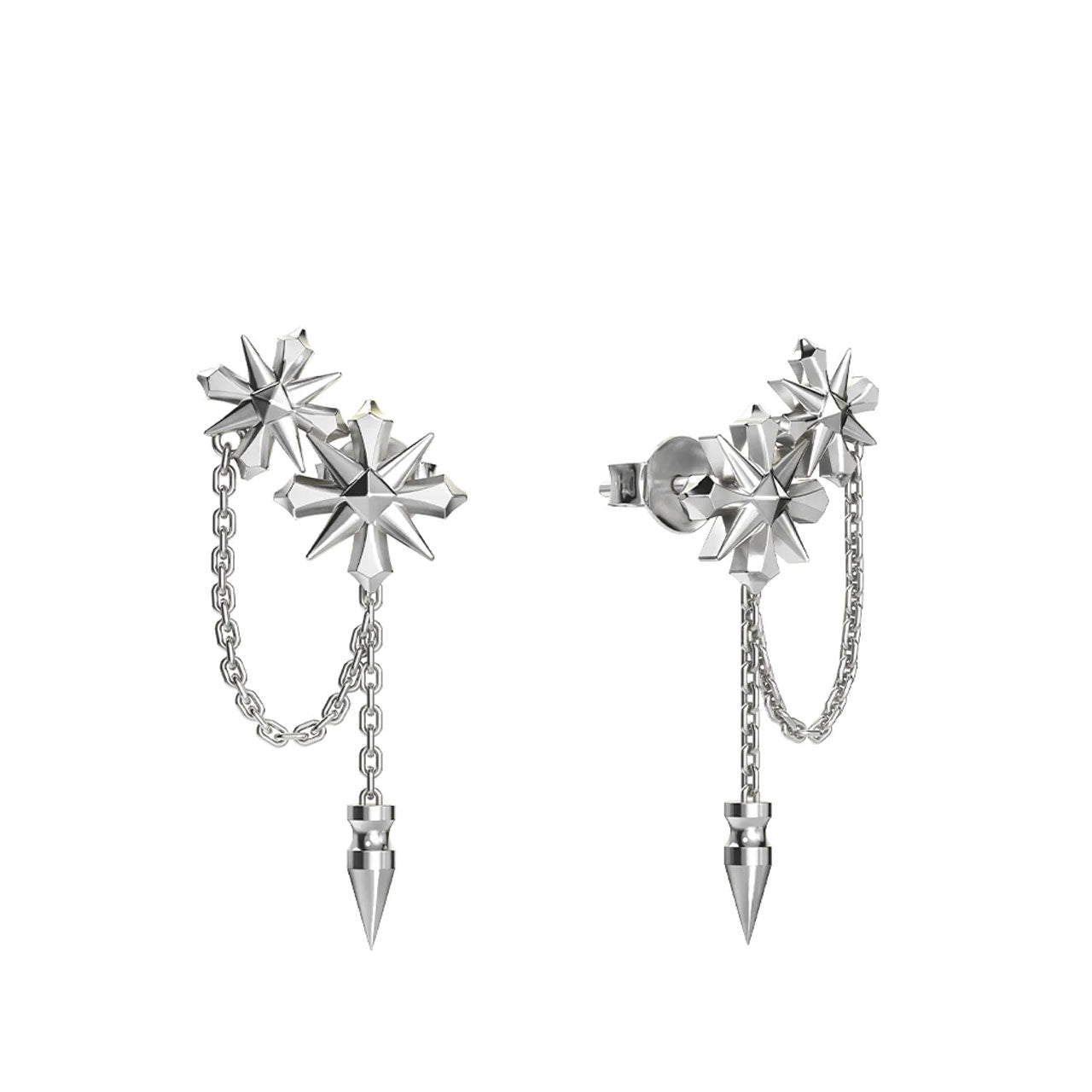 Midnight Cross Drop Earrings