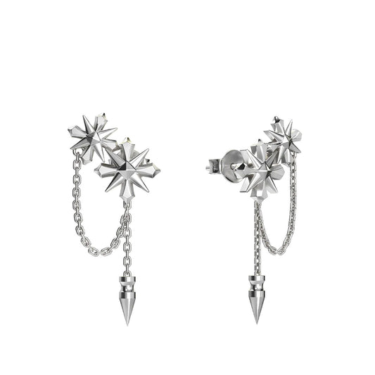 Midnight Cross Drop Earrings