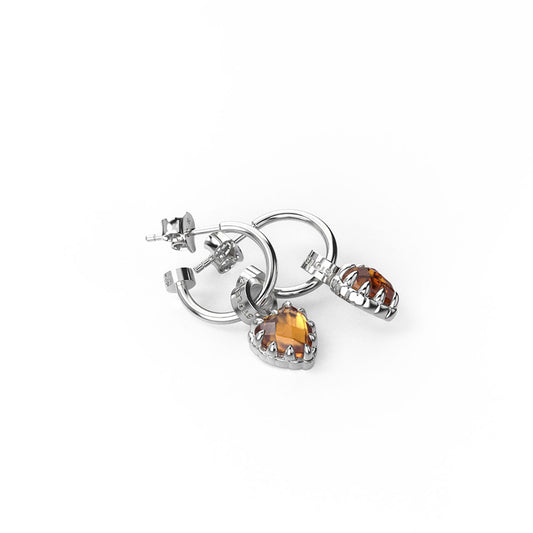 Love Anchor Earrings Citrine