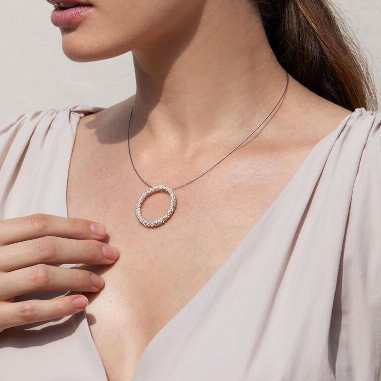 Stardust Large Silver Necklace