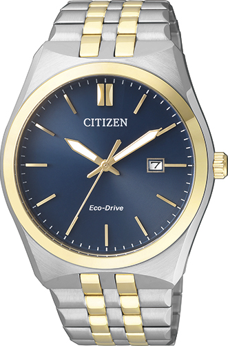 BM7330-67L - Mens 2 Tone Stainless Steel Eco-Drive Dress Watch