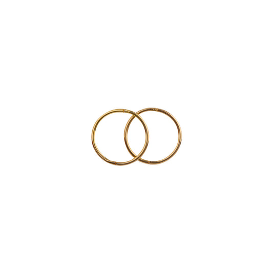 8mm Plain Gold Plated Sterling Silver Sleepers