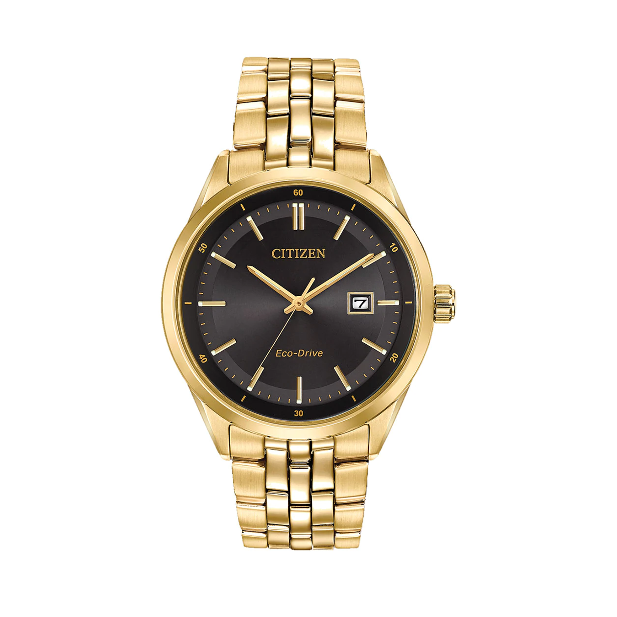 BM7252-51E - Mens Gold Stainless Steel Eco-Drive Watch