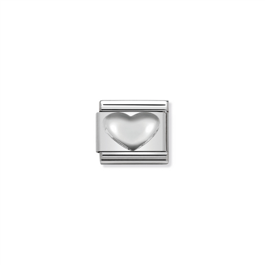 Composable Classic Link 330106/01 Raised Silver Heart