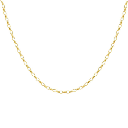 9k Yellow Gold Oval Belcher 45cm Chain