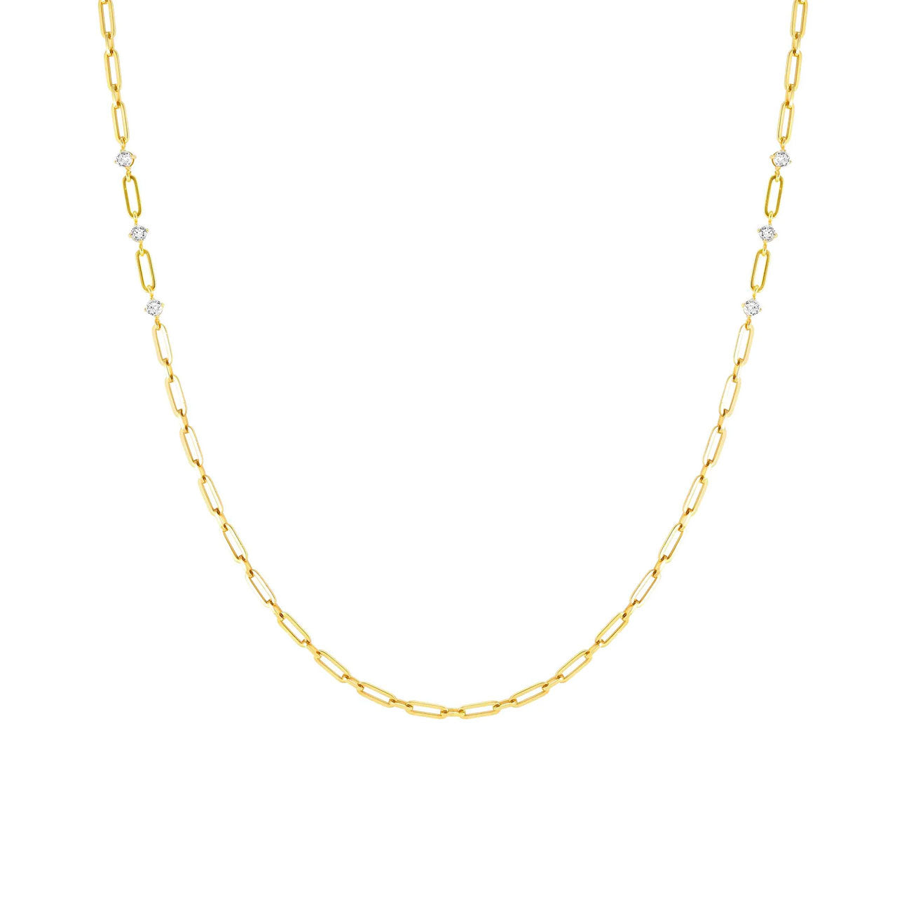 Chains Of Style 029402/012 Long Necklace Gold Pvd CZ