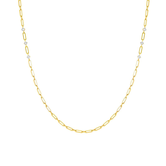 Chains Of Style 029402/012 Long Necklace Gold Pvd CZ