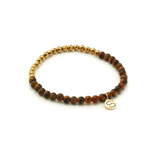 Party At The Front / Bracelet / Tiger's Eye + Gold