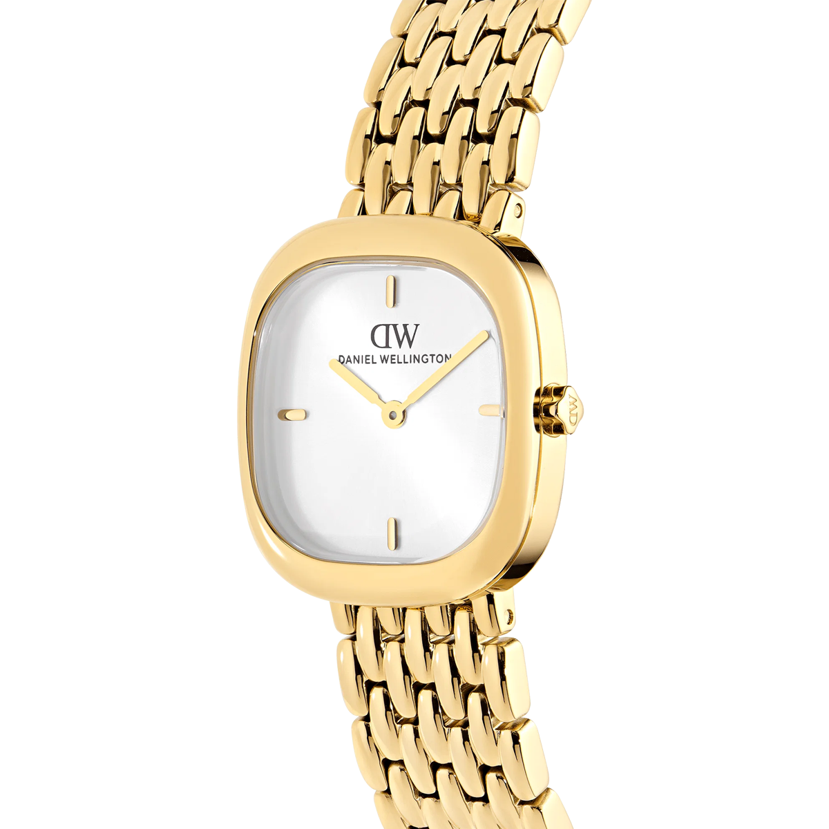 Corta White Grain-Link Gold Watch