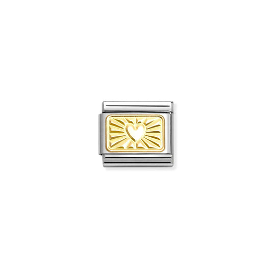 Composable Classic Link 030121/58 Heart With Etched Plate In Gold