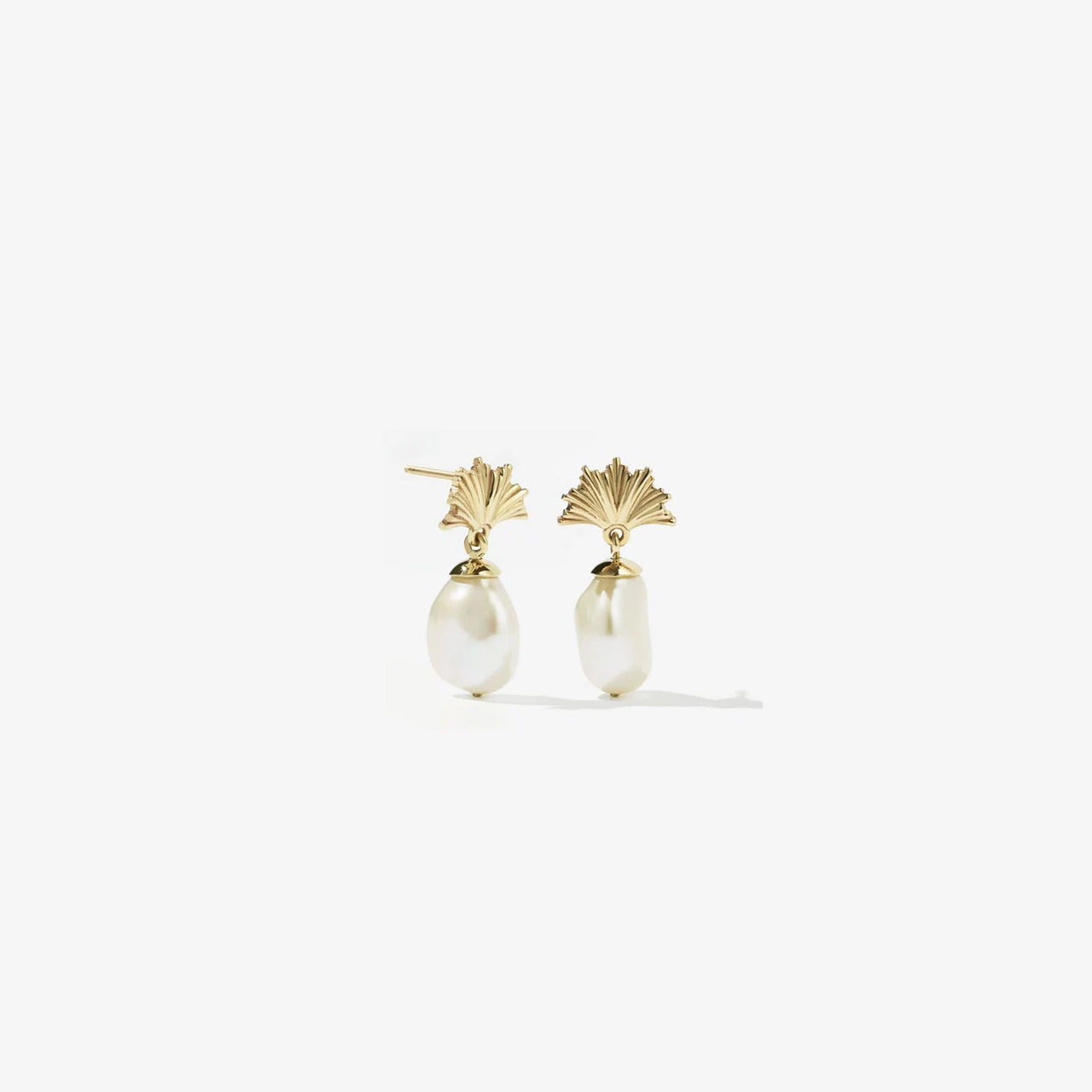 Sterling Silver Gold Plated Vita Drop Earrings Small
