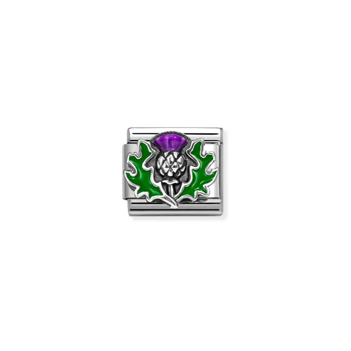 Composable Classic Link 330204/43 Thistle in 925 Silver and Coloured Enamel
