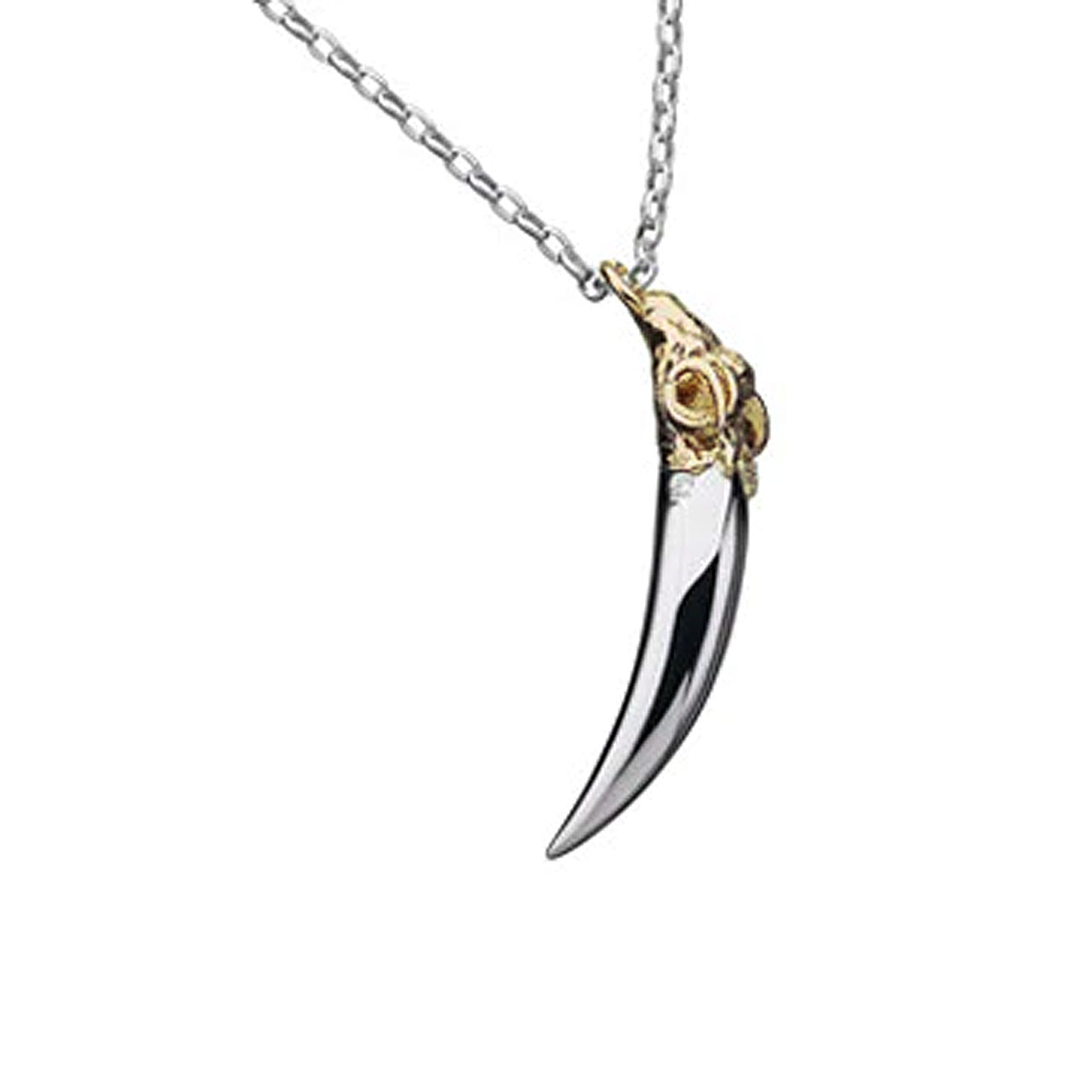Sterling Silver & 9k Yellow Gold Ram Horn Charm