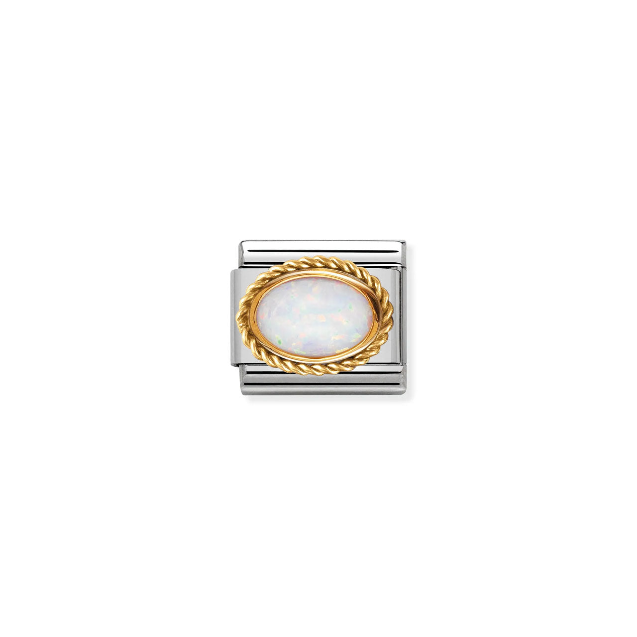 Composable Classic Link 030507/07 White Opal Oval In 18K Gold