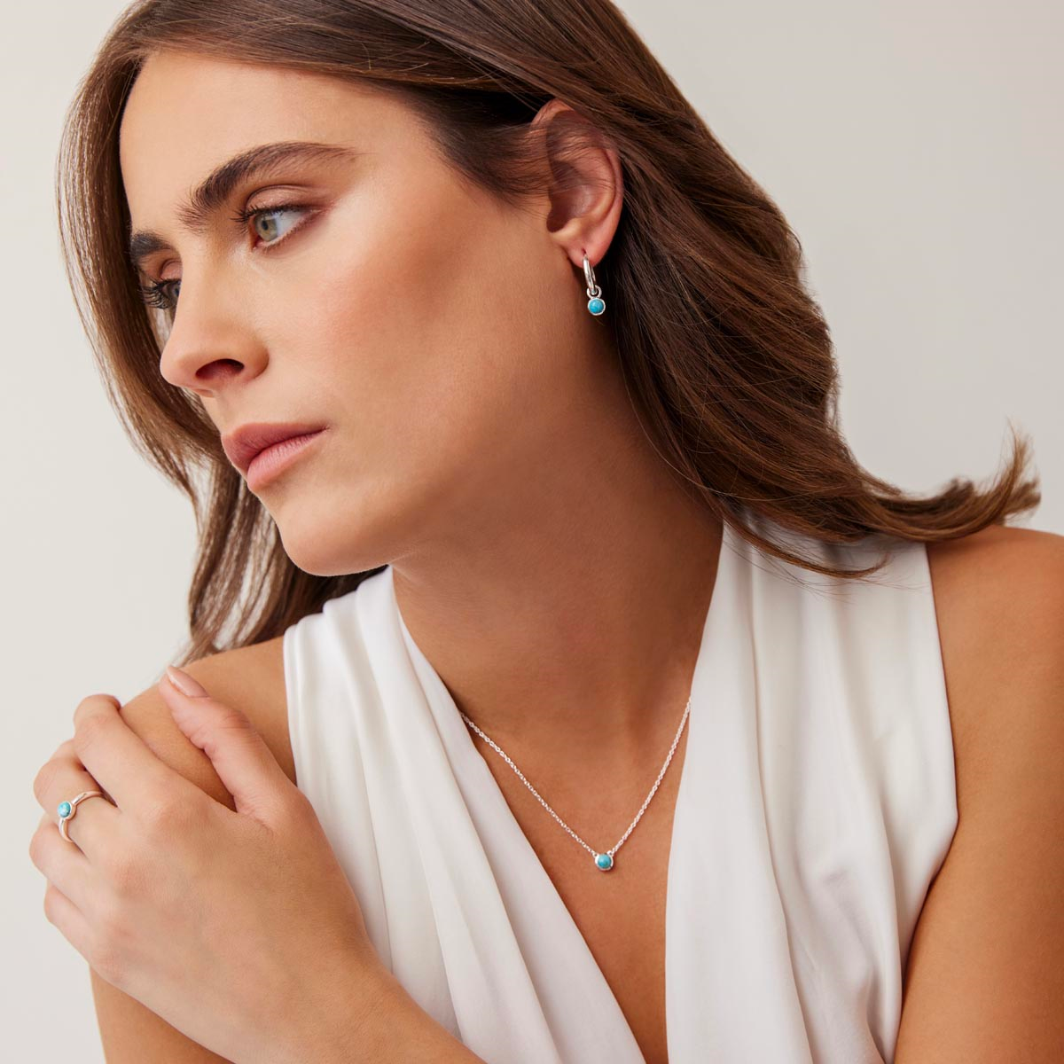 Heavenly Turquoise Silver Earrings