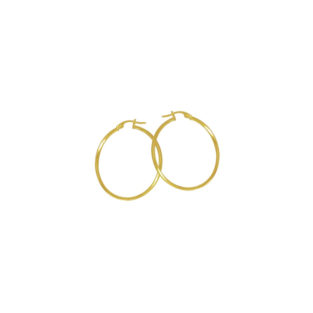 9k Yellow Gold 28mm Round Hoop Earrings