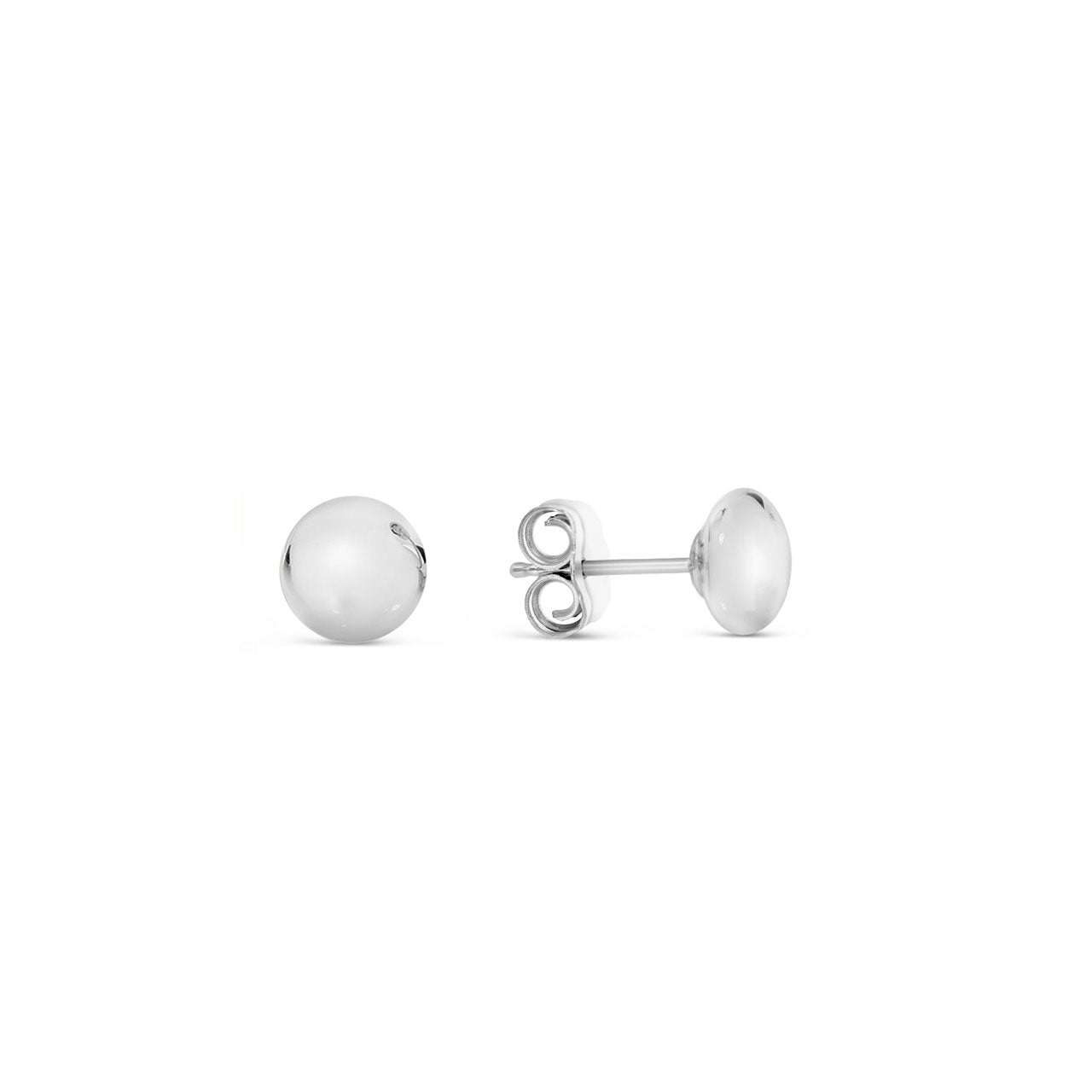Sterling Silver 3mm Flat Ball Stud Earrings