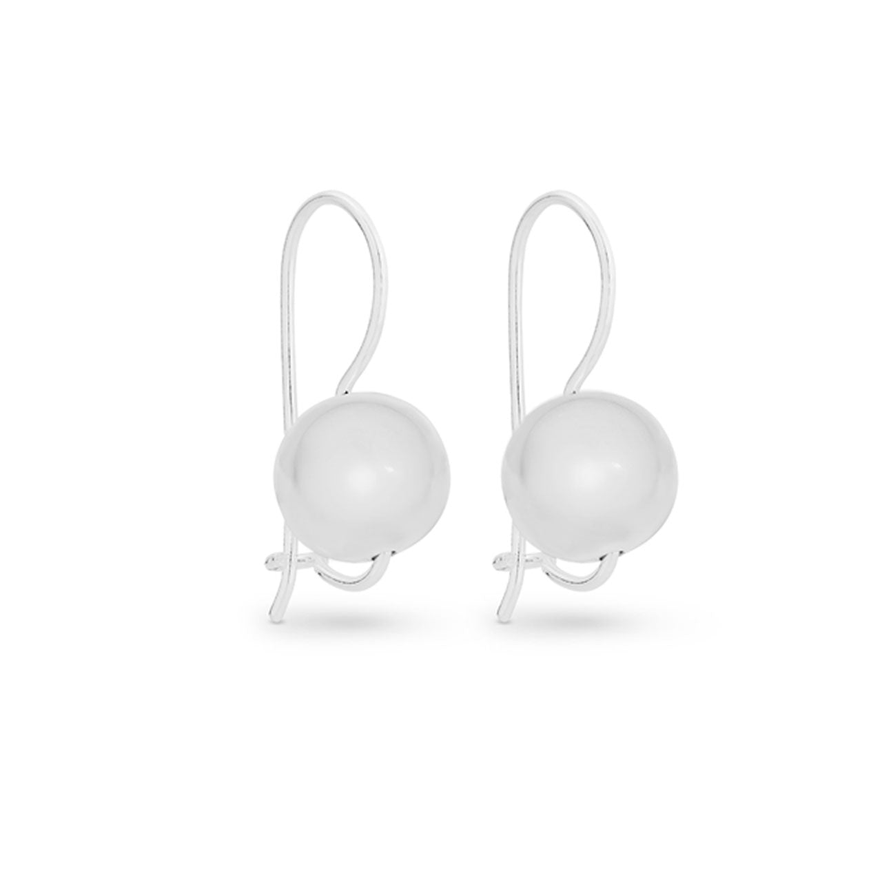 Sterling Silver 10mm Euroball Earrings