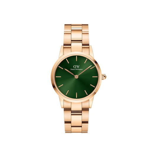 Iconic Link Emerald 28mm - Rose Gold & Green Watch