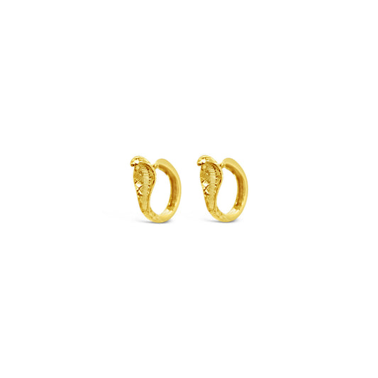 9k Yellow Gold 10mm Snake Huggie Earrings
