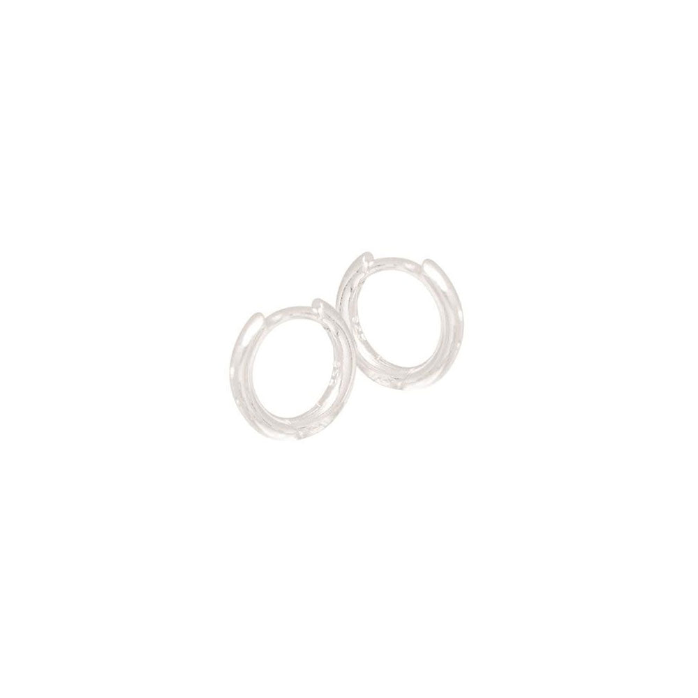 Sterling Silver 12mm Round Profile Huggies