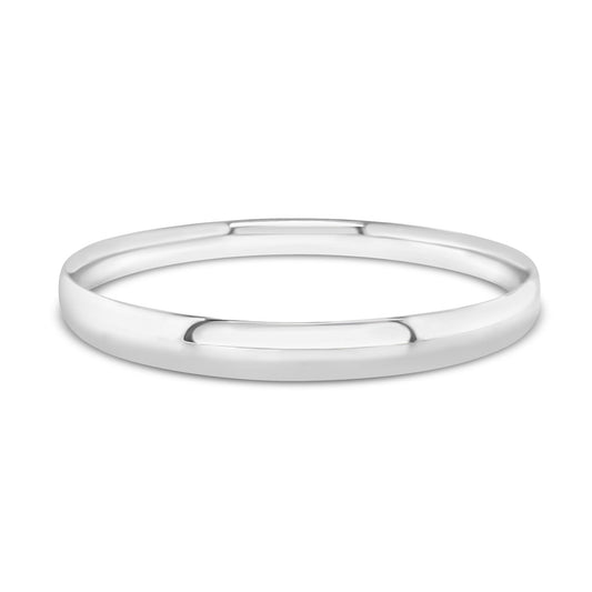 Sterling Silver 8" Light Oval Bangle