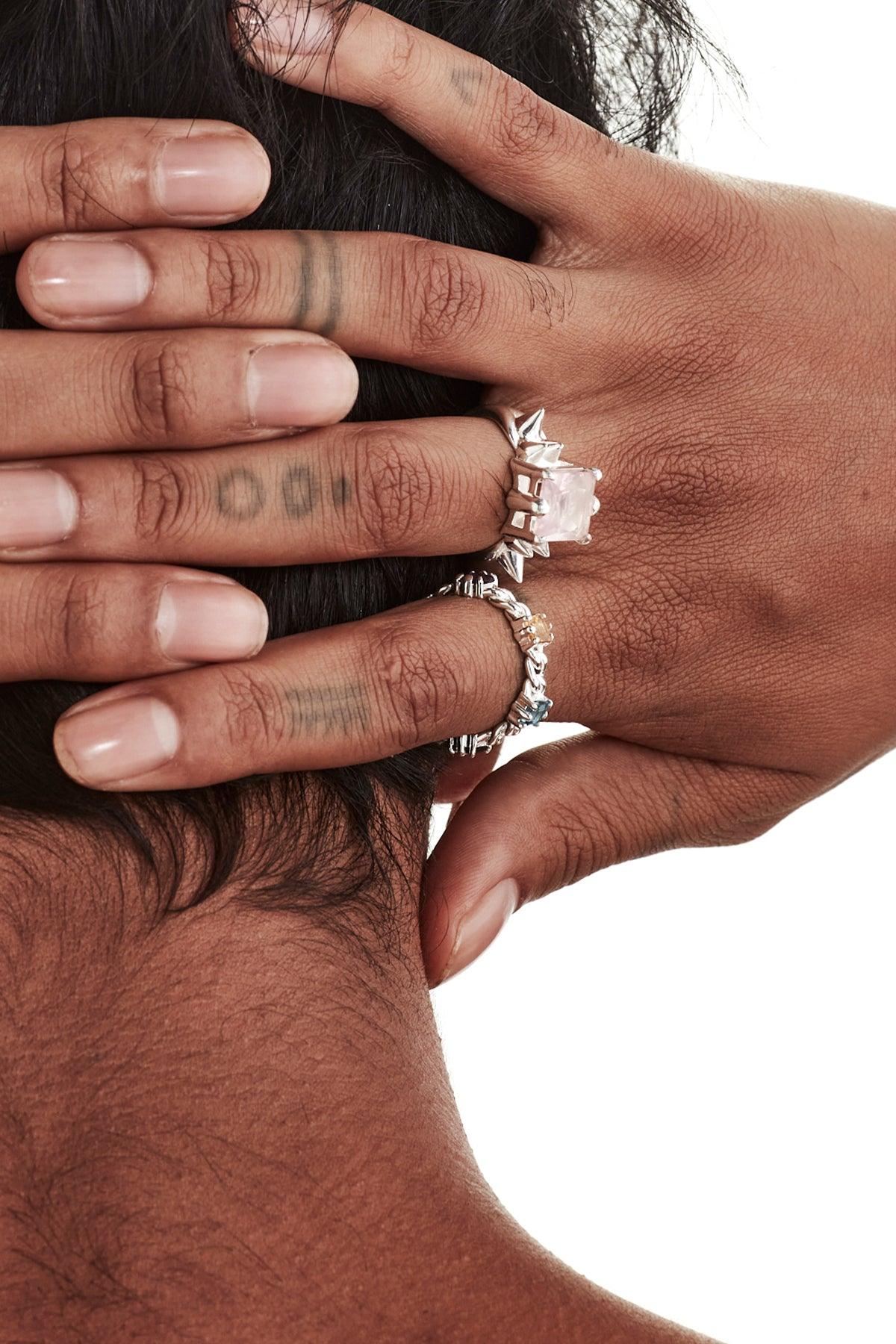 Multi Stone Chain Ring - Jamies Jewellers