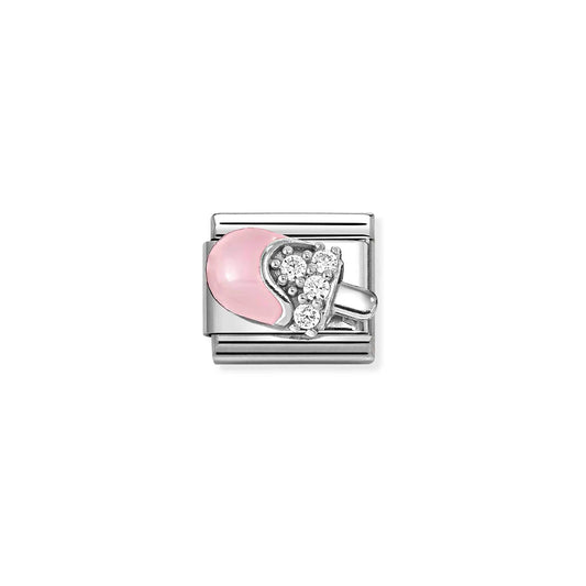 Composable Classic Link 330328/20 Pink Ice Lolly in 925 Silver and CZ